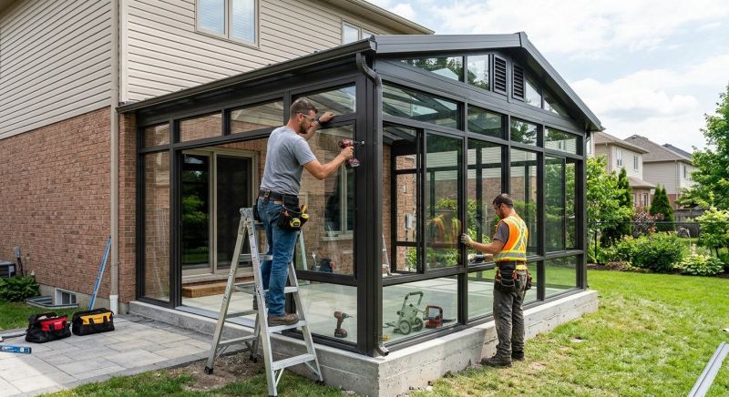Enclosed Patio Installation project example